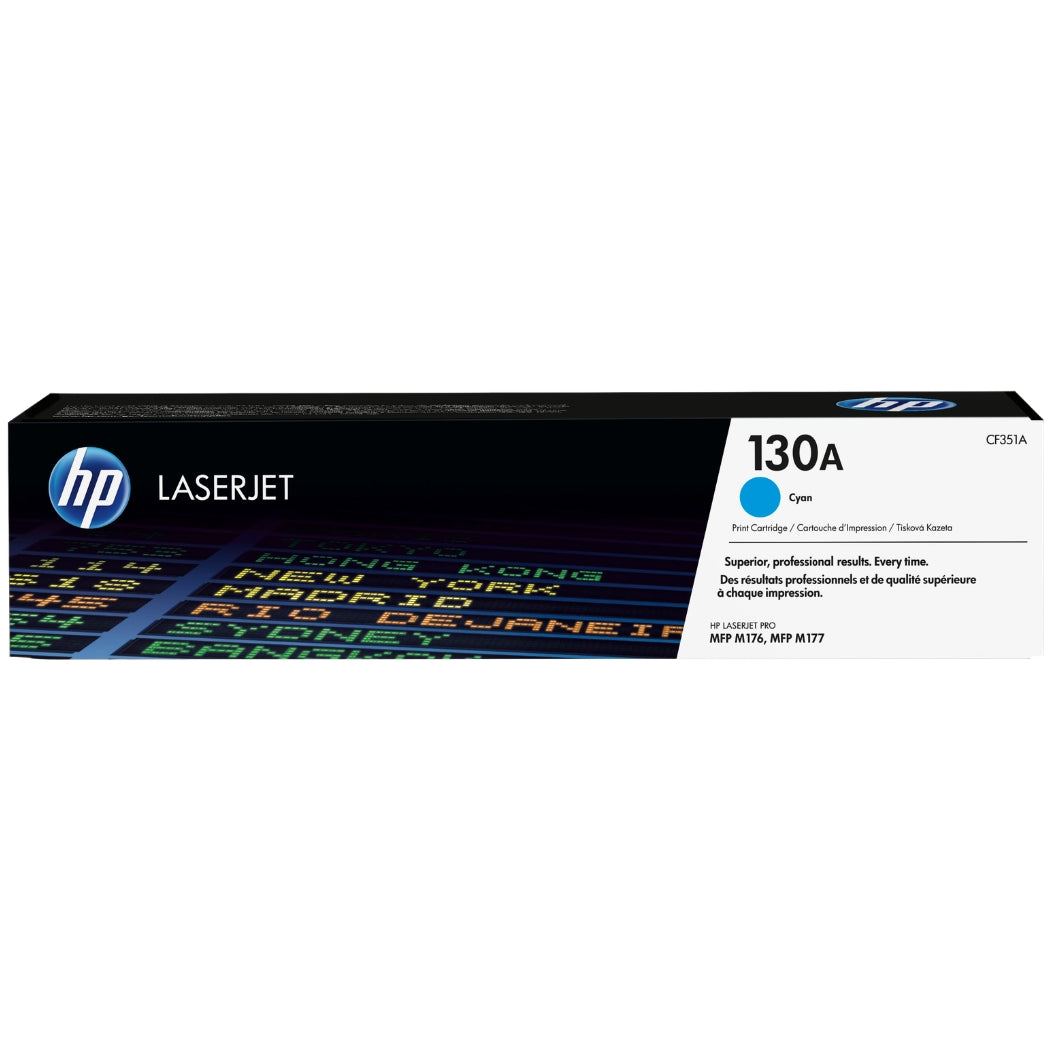 Genuine HP 130A Cyan LaserJet Toner Cartridge, CF351A
