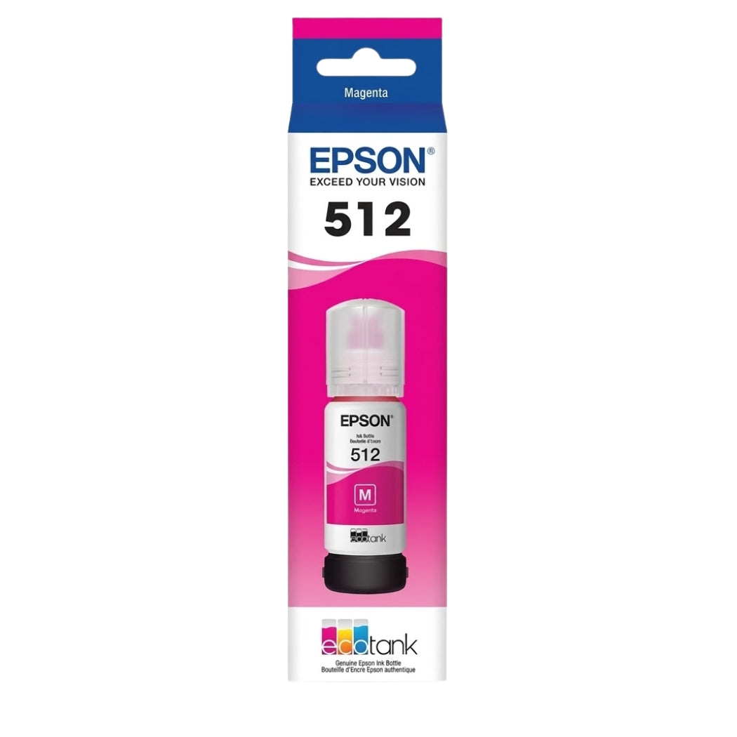 Original Epson T512 EcoTank Magenta Ink Bottle,T512320