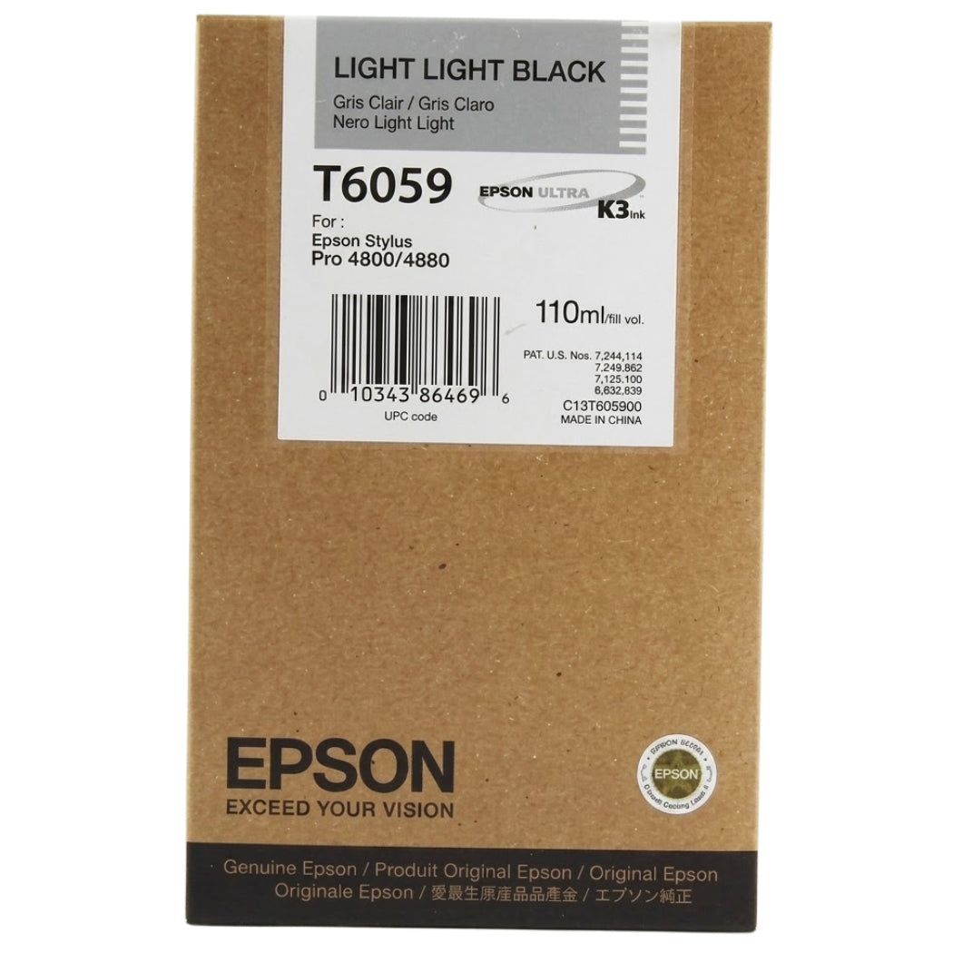 Epson T6059 Light Light Black Ink Cartridge, T605900