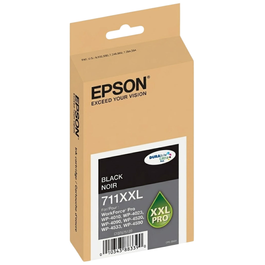 Genuine Epson 711XXL Extra High-Yield Black Ink Cartridge, T711XXL120