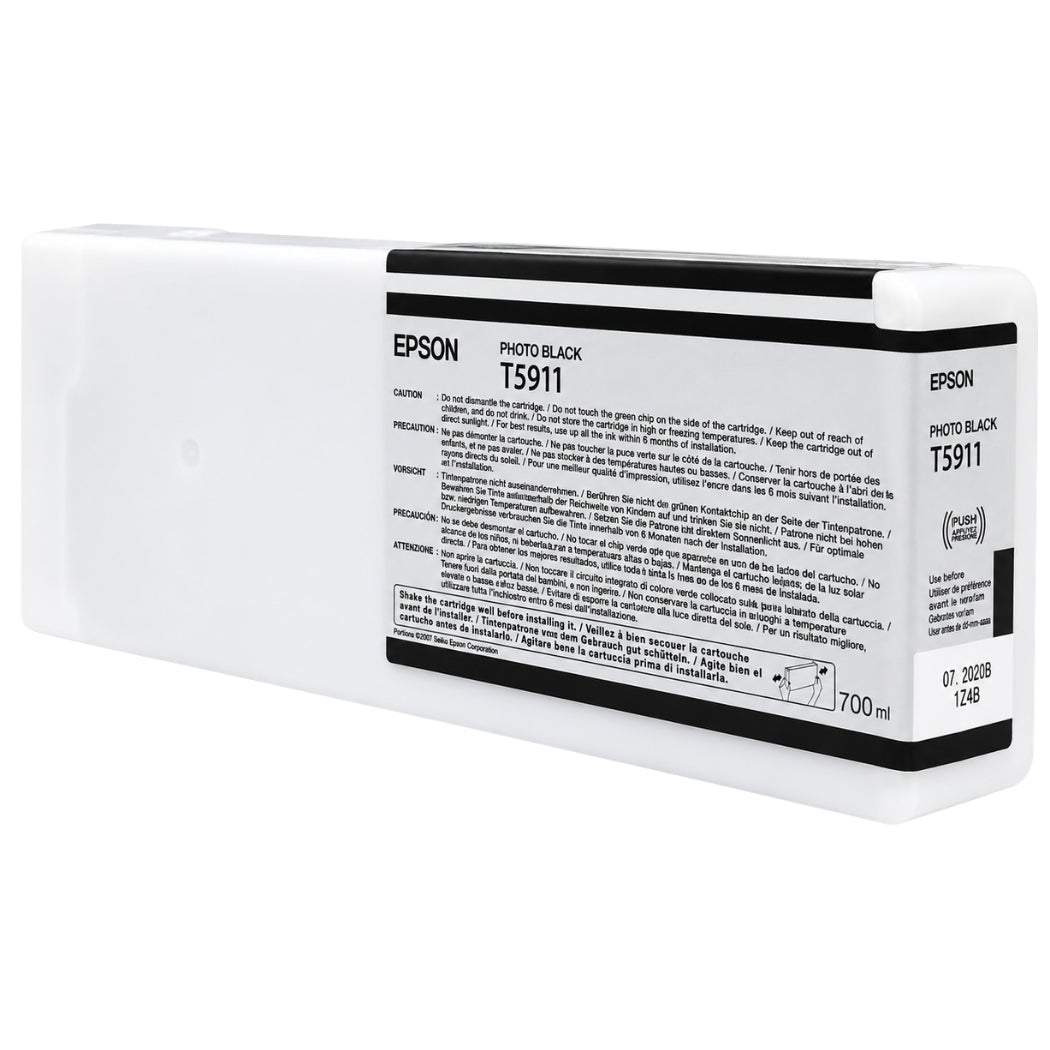 Genuine Epson T5911 Photo Black UltraChrome K3 Ink Cartridge, T591100