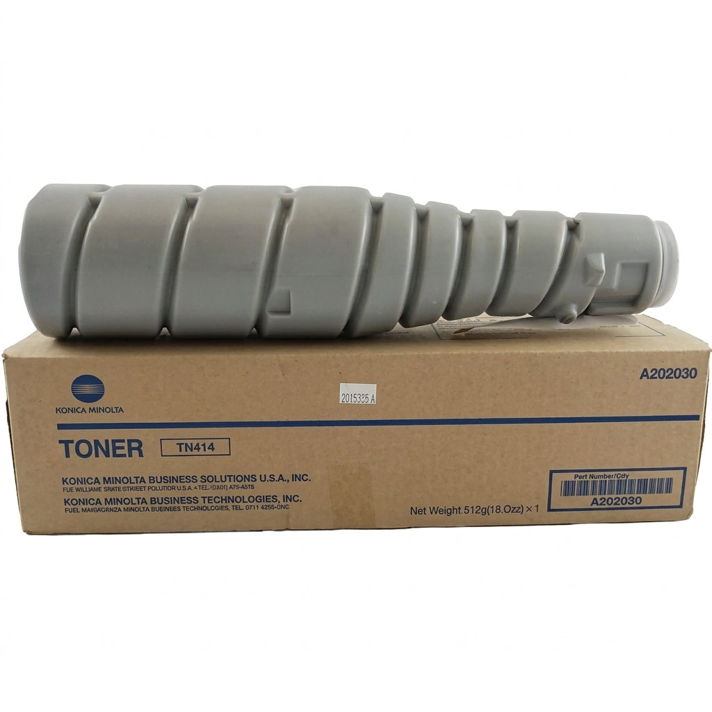 Original Konica Minolta TN414 Standard Yield Black Toner Cartridge, A202030