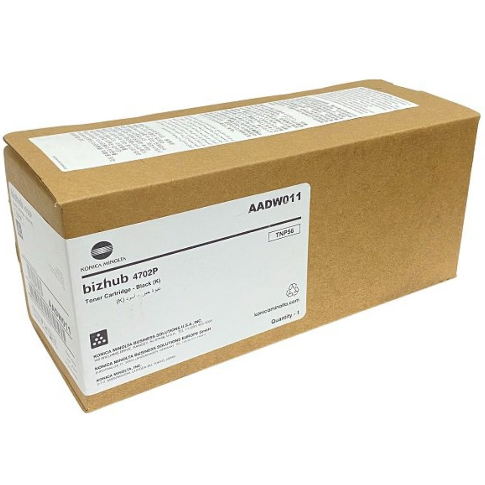 Original Konica Minolta TNP56 High Yield Black Toner Cartridge, AADW011