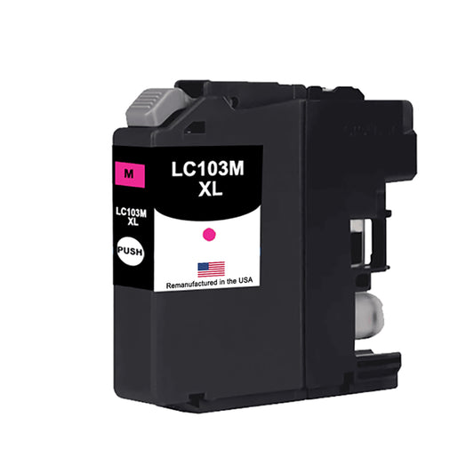 JIT Brand for Brother LC103M XL High Yield Magenta Remanufactured in the USA Ink Cartridge