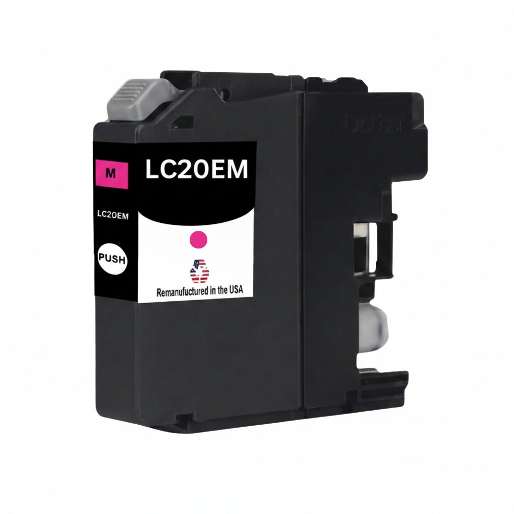 JIT Brand for Brother LC20E Magenta Extra High Yield Remanufactured in USA Inkjet Cartridge, LC20EM
