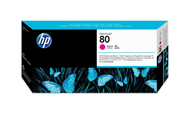 Original HP 80 Standard Yield Magenta Printhead & Printhead Cleaner,C4822A