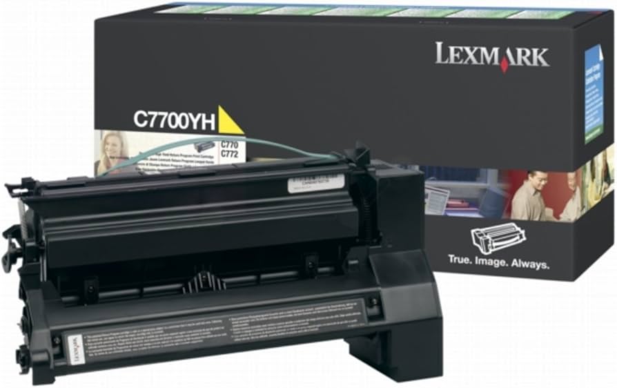 Genuine Lexmark C7700YH High Yield Yellow Toner Cartridge