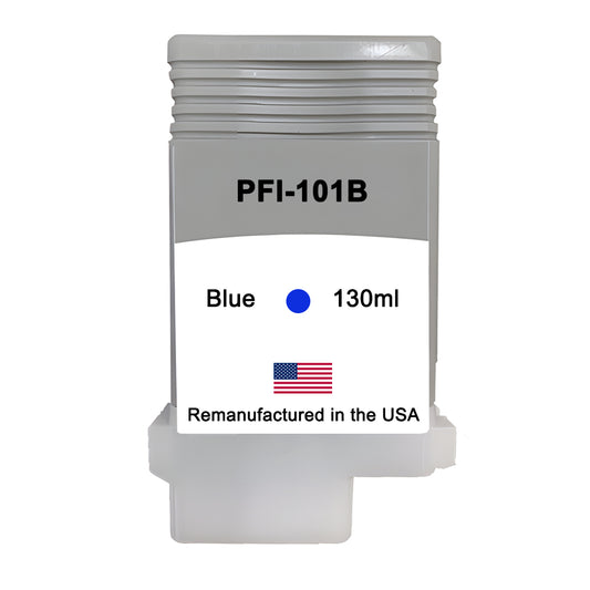 JIT Brand for Canon PFI-101 130mL Blue Remanufactured in the USA Ink Cartridge