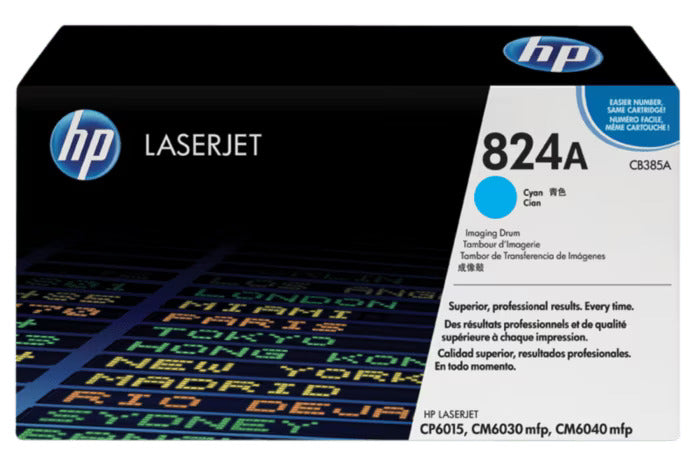 Original HP 824A Standard Yield Cyan Imaging Drum, CB385A