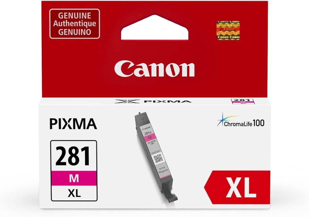Original Canon 281XL High Yield Magenta Ink Cartridge, CLI-281XL
