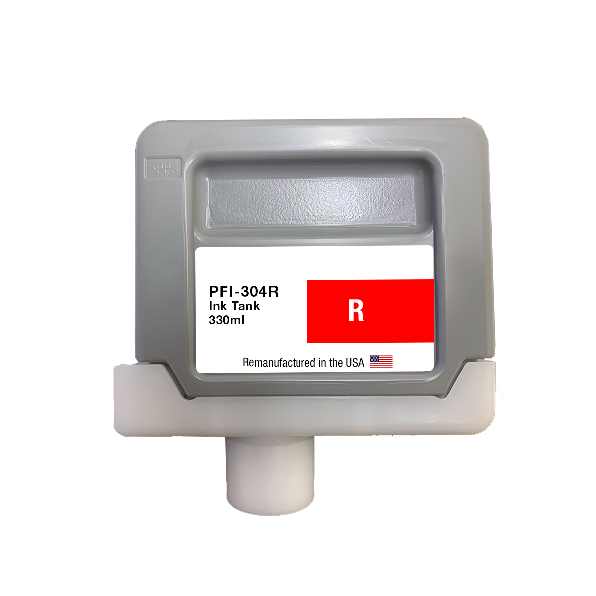 JIT Brand for Canon PFI-304 330ml Red High Yield Remanufactured in the USA Ink Cartridge