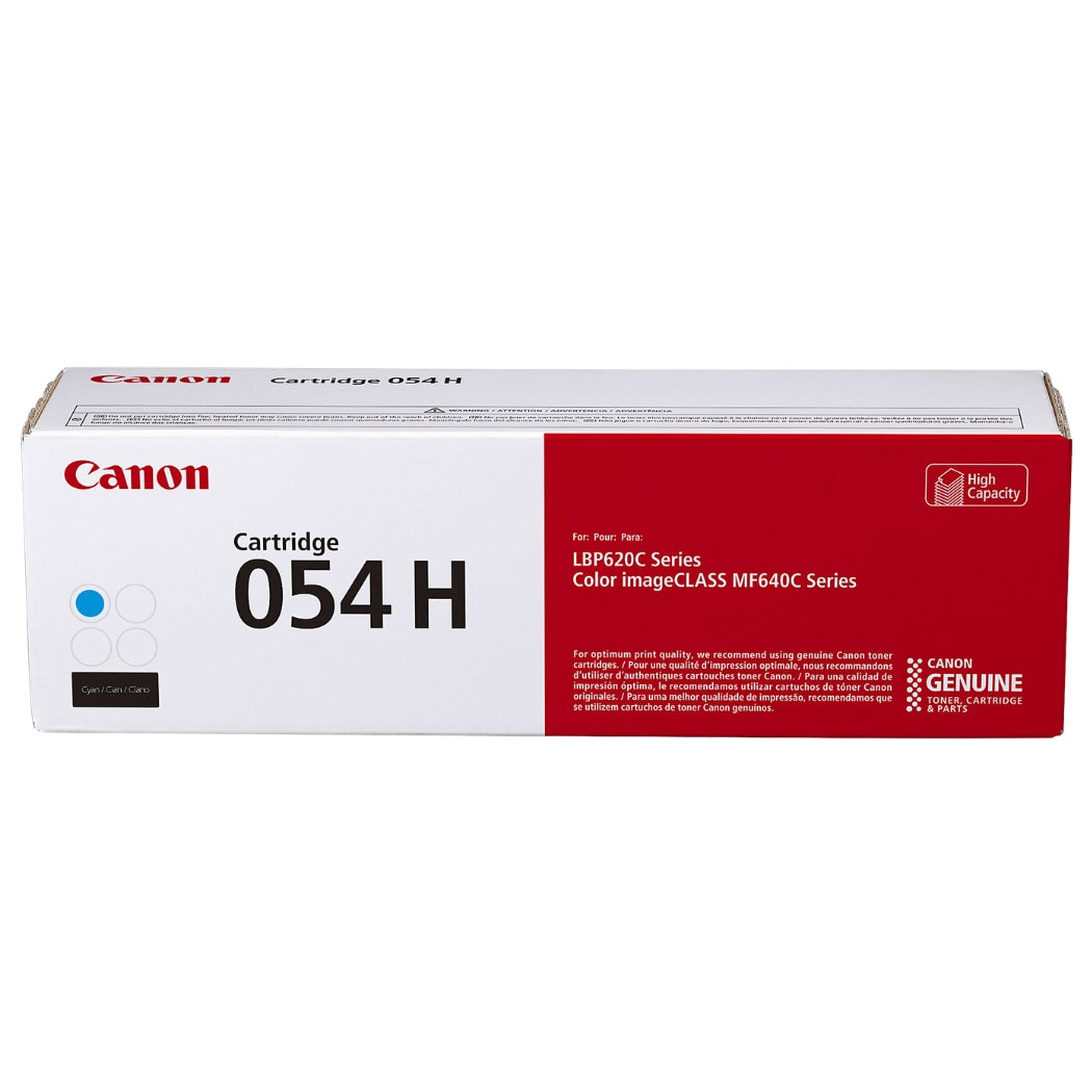 Canon 054H High-Yield Cyan LaserJet Toner Cartridge, 3027C001