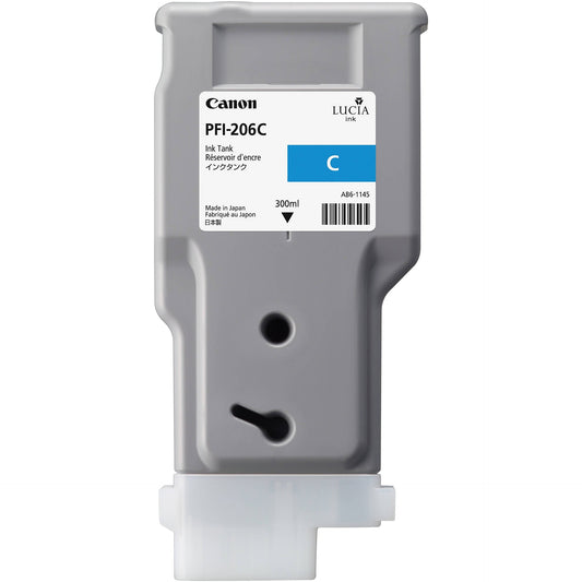 Original Canon PFI-206 300mL Cyan Ink Cartridge