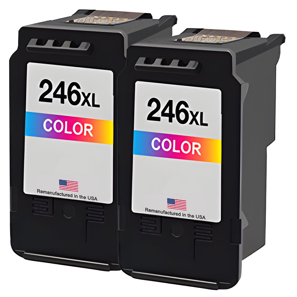 JIT Brand for Canon CL-246XL Color Twin Pack High Yield Remanufactured in the USA Ink Cartridge