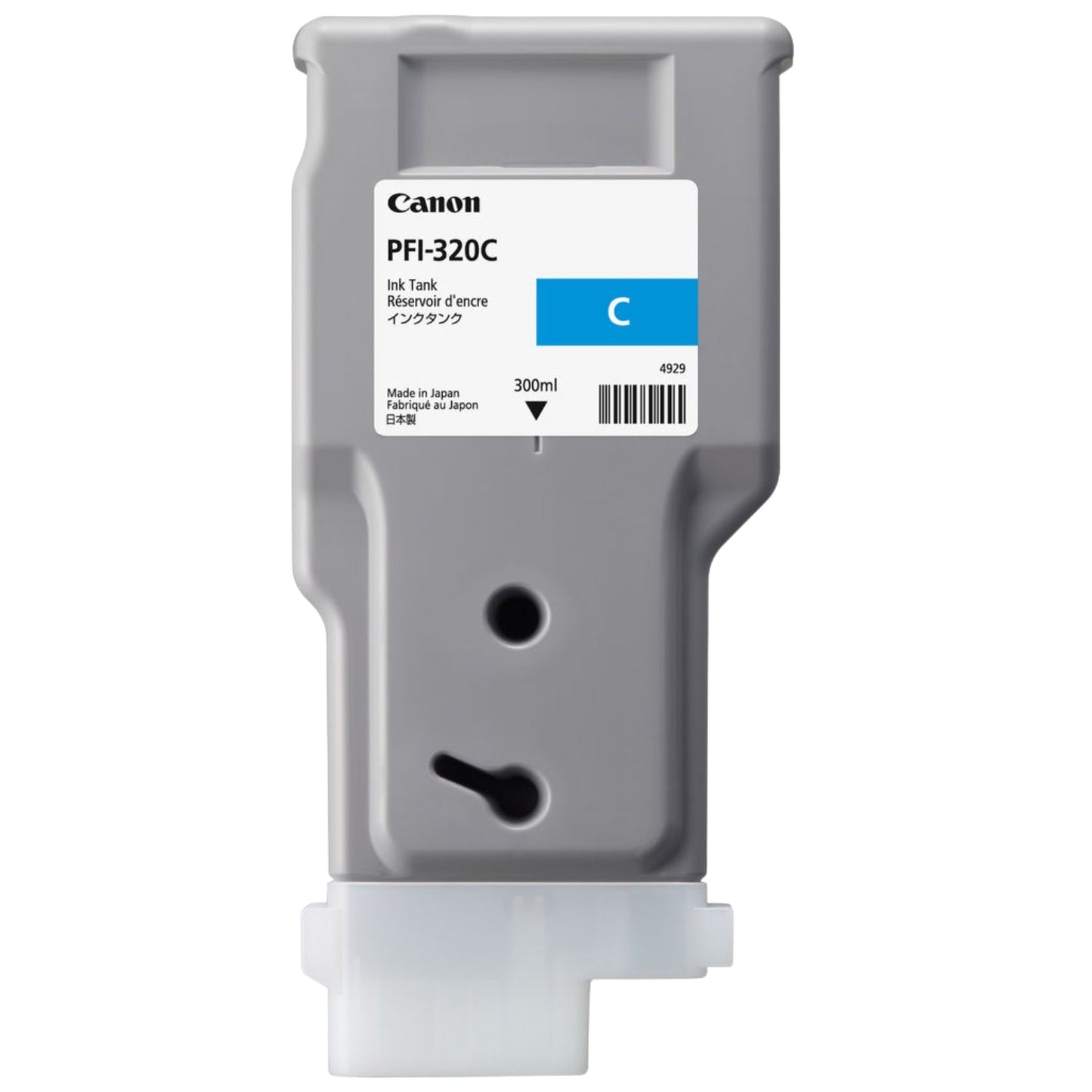 Canon PFI-320C 300ml High-Yield Cyan Ink Cartridge, 2891C001