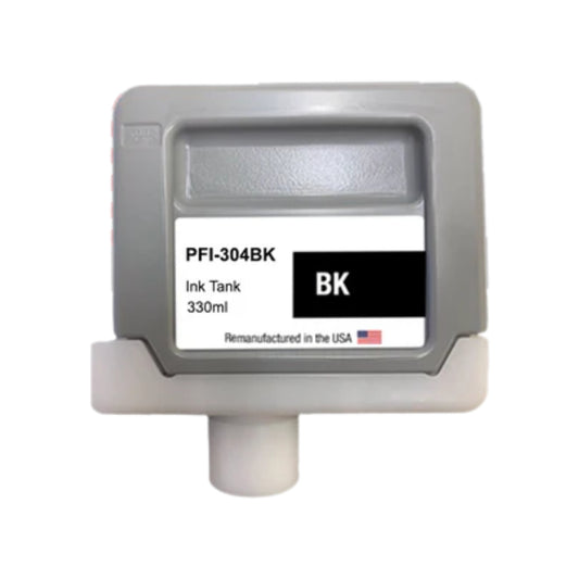 JIT Brand for Canon PFI-304 330ml Black Remanufactured in the USA Ink Cartridge