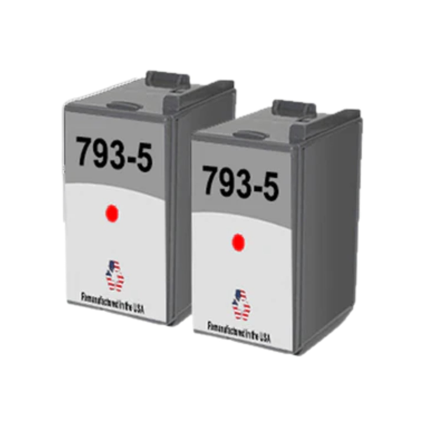 JIT Brand for Pitney Bowes 793-5 Fluorescent Red Remanufactured in the USA Ink Cartridges Twin Pack