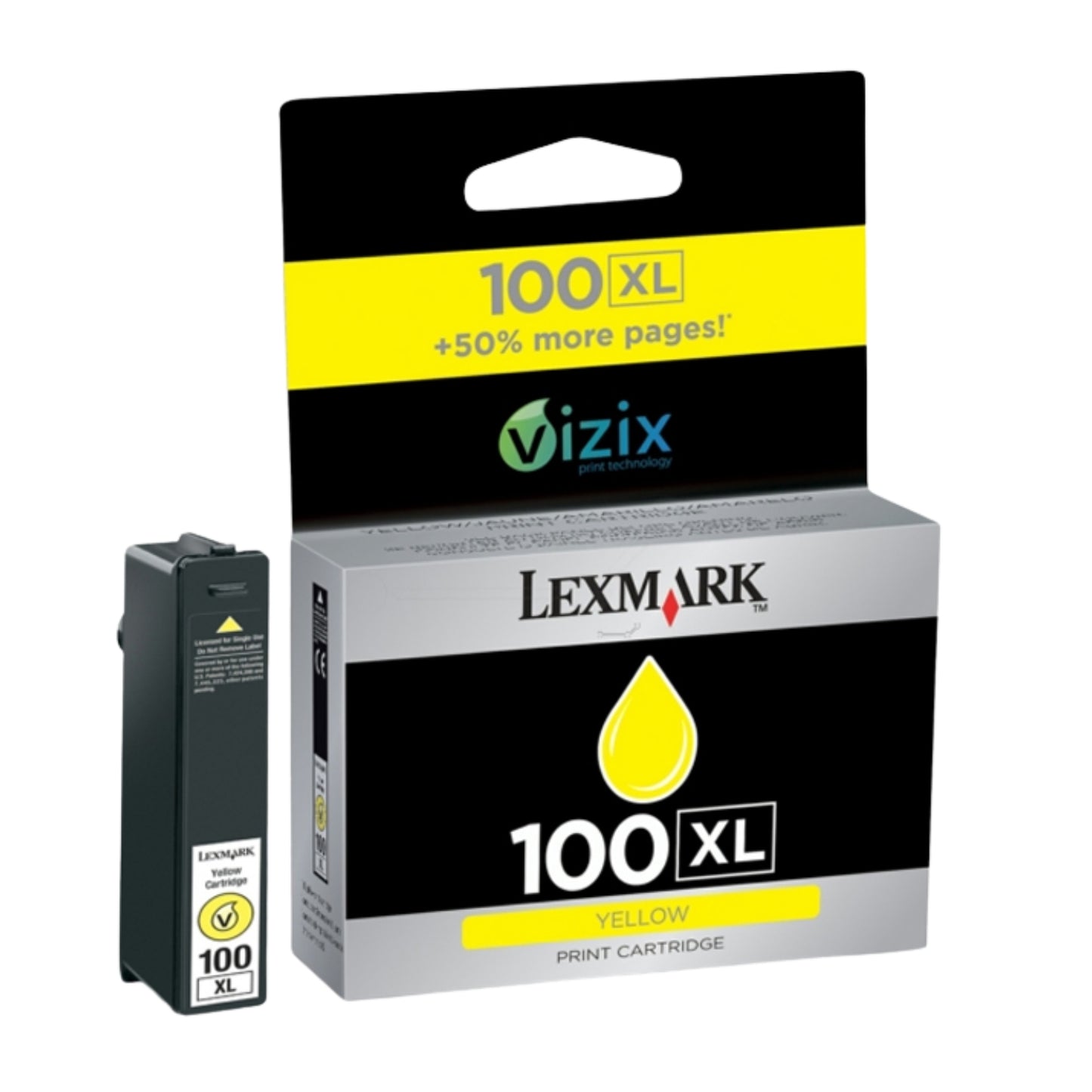 Original Lexmark 100XL 14N1095 High Yield Yellow Ink Cartridge