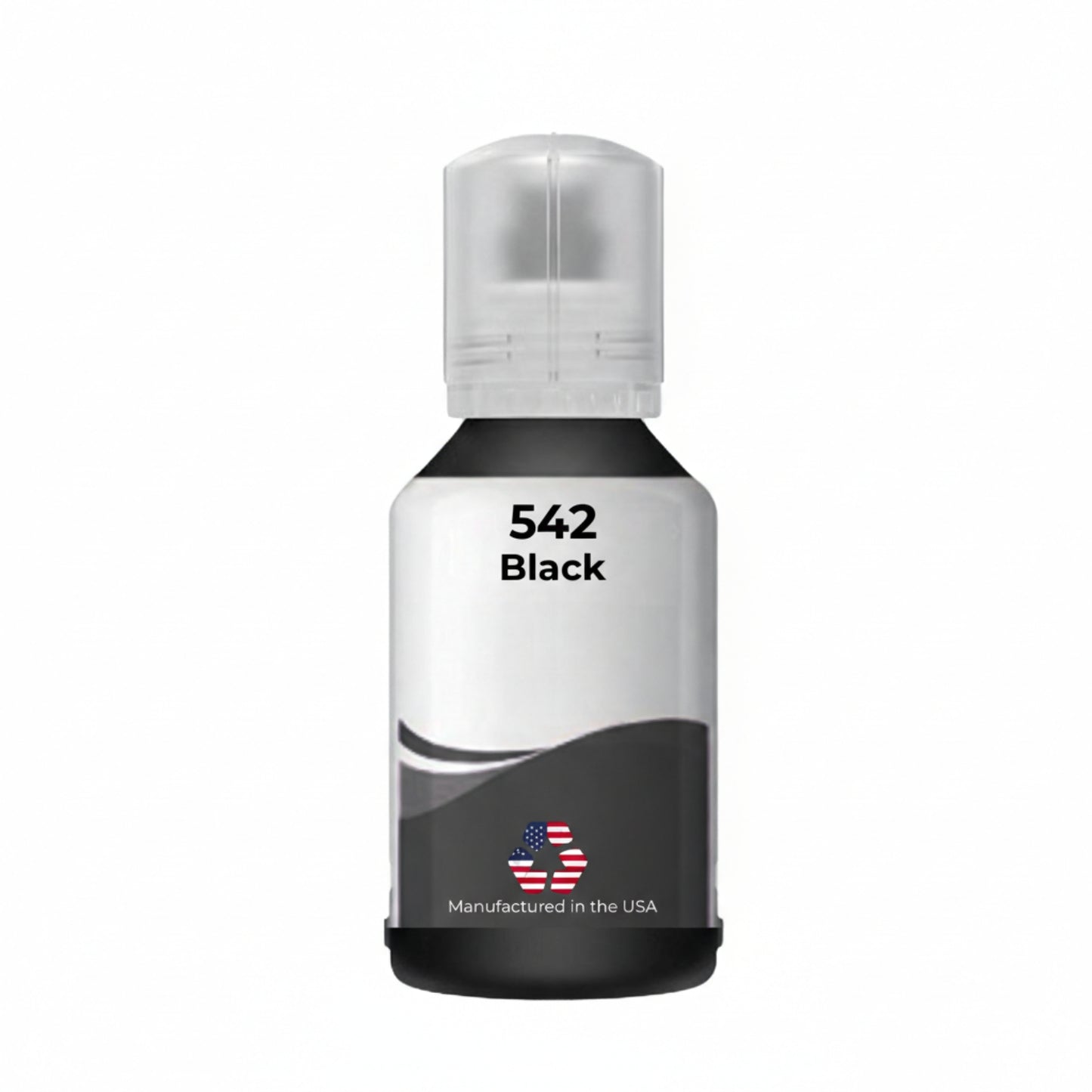 JIT Brand Replacement For Epson 542 (T542120-S) 130 ml Black Ultra High Yield Ink Bottle Made in the USA, T542120-S