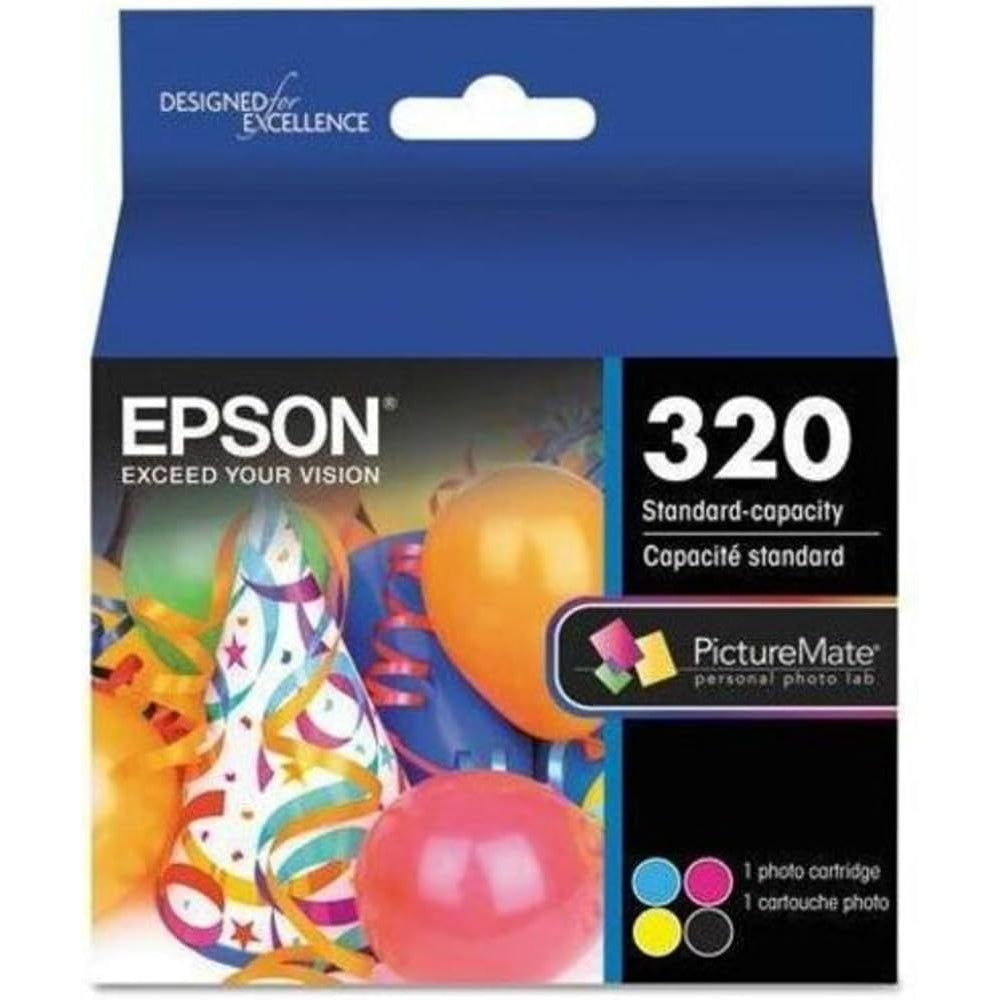 Original Epson T320 Standard Yield Black/Cyan/Yellow/Magenta Ink Cartridge, PM-400