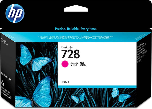 Original HP 728 130-ml High Yield Magenta Ink Cartridge, F9J66A