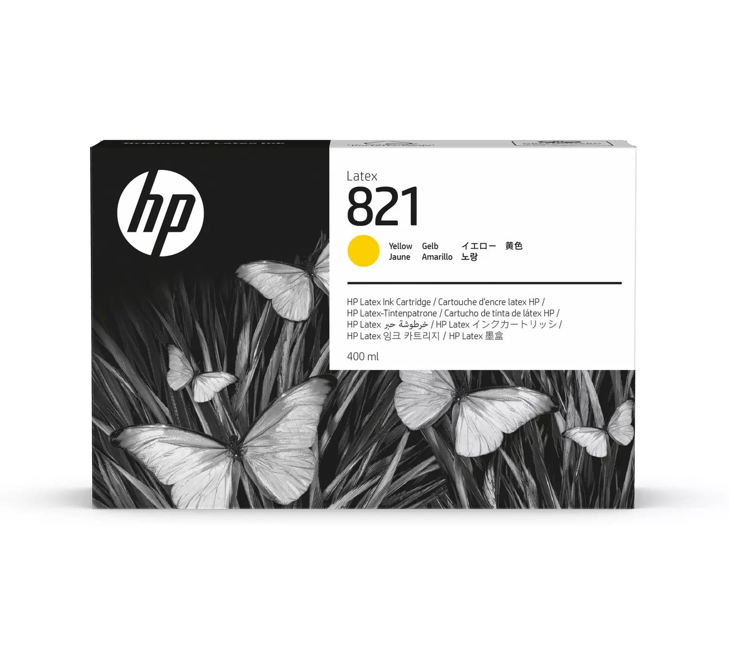 Original HP 821 400ml High-Yield Yellow Latex Ink Cartridge, G0Y88A