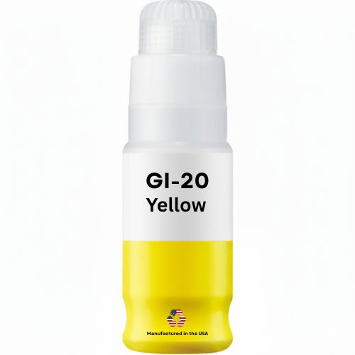 JIT Brand Replacement For Canon GI-20 (3396C001) 70 ml Yellow Ink Bottle Made in the USA