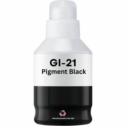 JIT Brand Replacement For Canon GI-21 (4526C001) 170 ml Pigment Black Ink Bottle Made in the USA