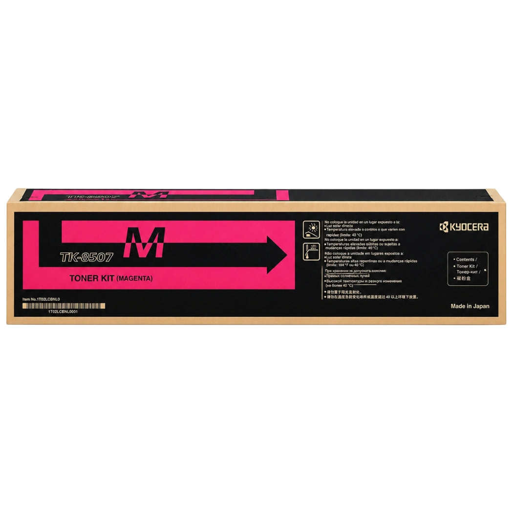 Genuine Kyocera TK-8507 Standard-Yield Magenta Toner Cartridge, TK-8507M