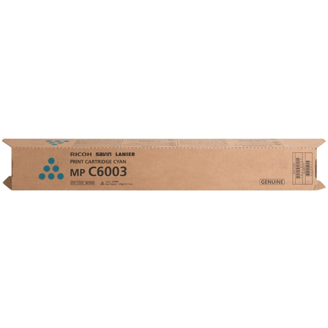 Genuine Ricoh MP C6003 High Yield Cyan Toner Cartridge, 841852
