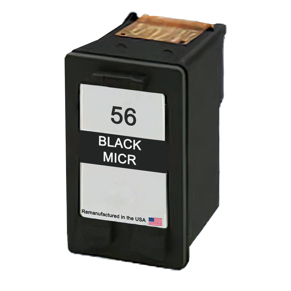 JIT Brand for HP 56 (C6656AN) Black MICR Remanufactured in the USA Ink Cartridge