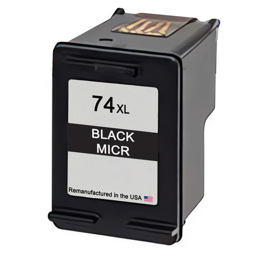 JIT Brand for HP 74XL (CB336WN) Black MICR Remanufactured in the USA Ink Cartridge