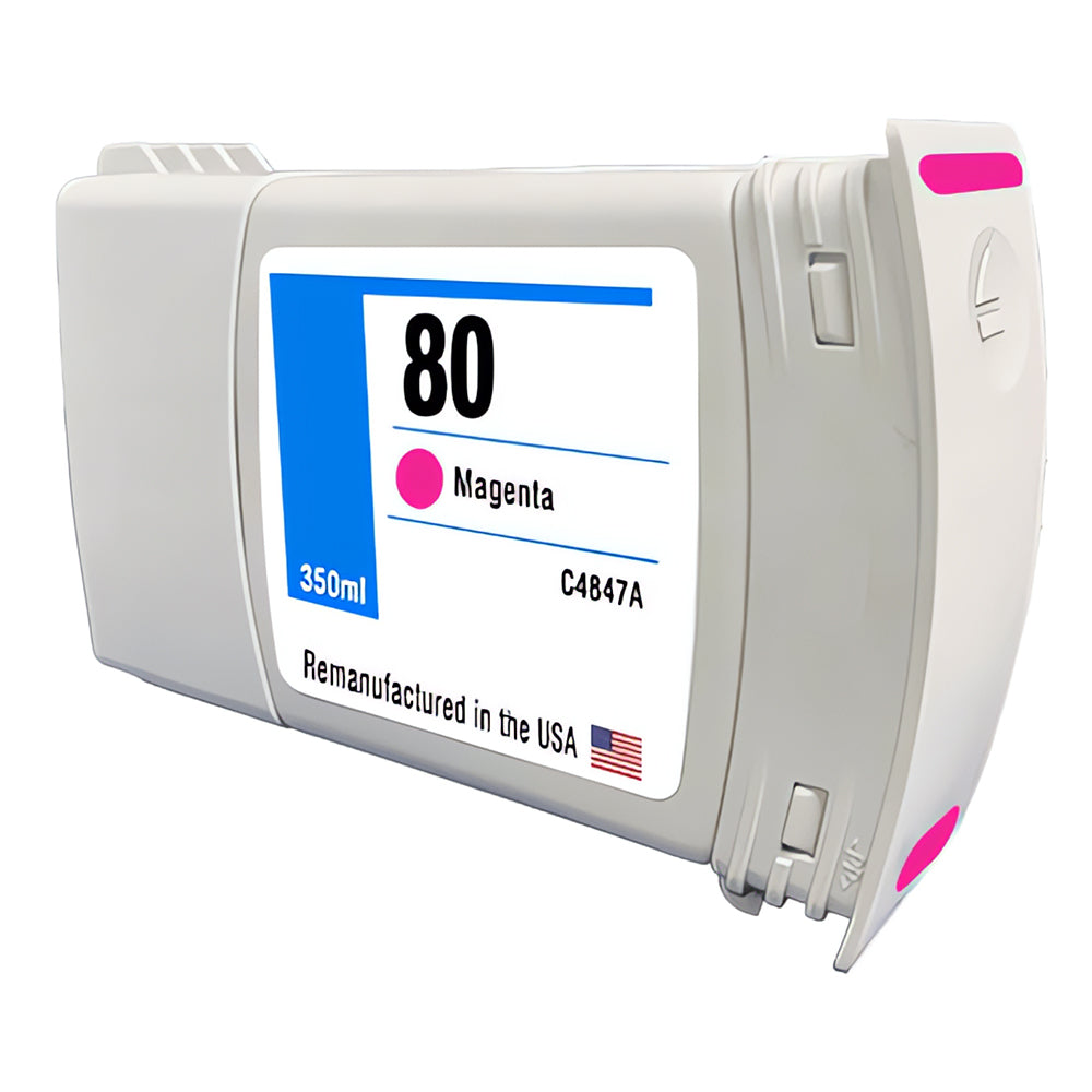 JIT Brand for HP 80 350mL (C4847A) Magenta Remanufactured in the USA Ink Cartridge
