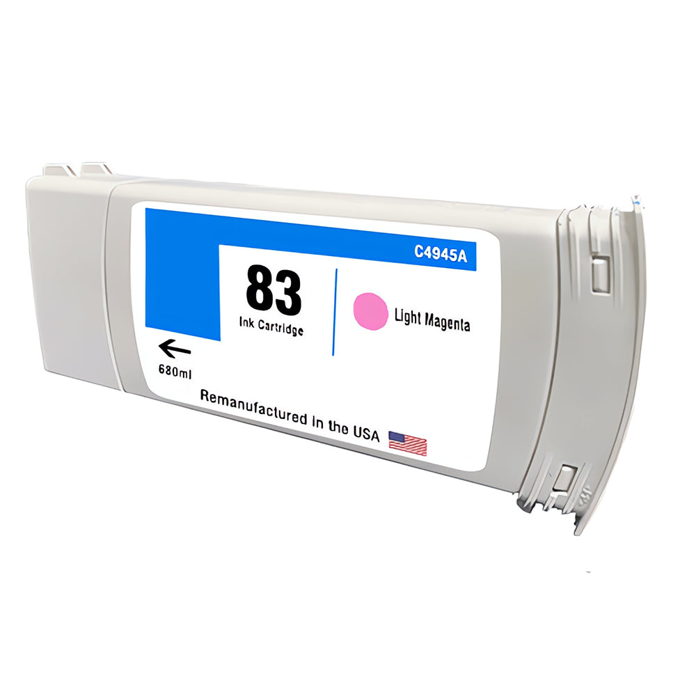 JIT Brand for HP 83 UV 680mL (C4945A) Light Magenta Remanufactured in the USA Ink Cartridge
