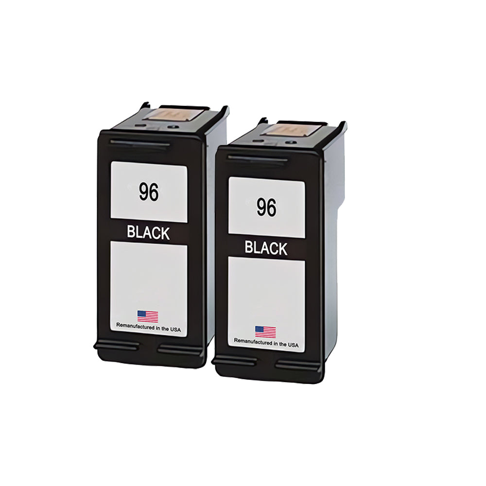 JIT Brand for HP 96 (C8767WN) Black Twin Pack Remanufactured in the USA Ink Cartridges