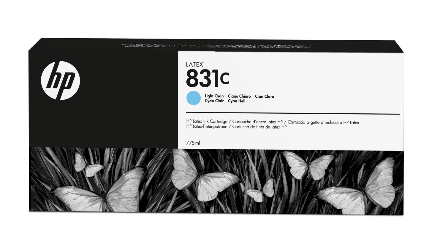Original HP 831C 775-ml High Yield Light Cyan Ink Cartridge, CZ698A