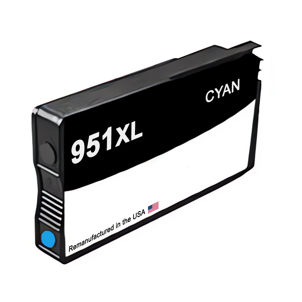 JIT Brand for HP 951XL (CN046AN) Cyan Remanufactured in the USA Ink Cartridge