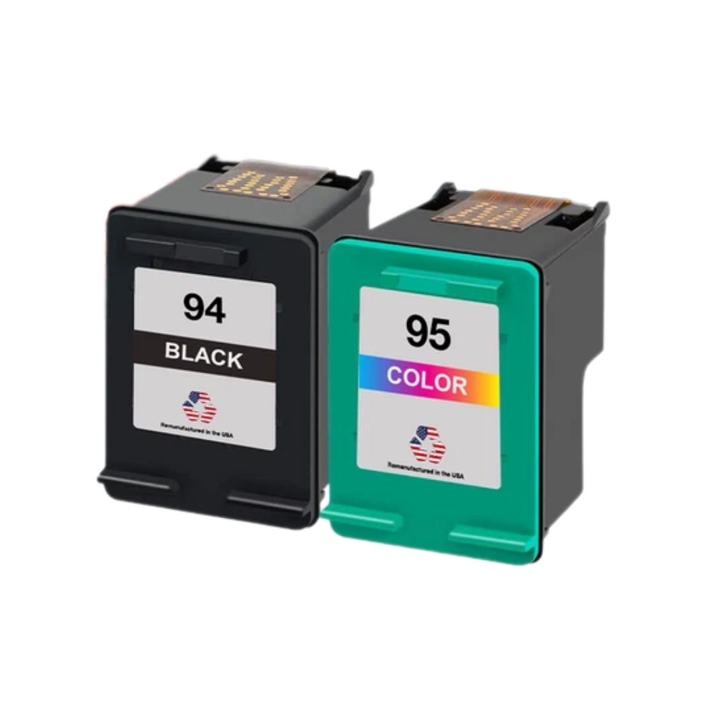 JIT Brand for HP 94 Black / 95 Tri-Color Combo Pack Remanufactured in the USA Ink Cartridge