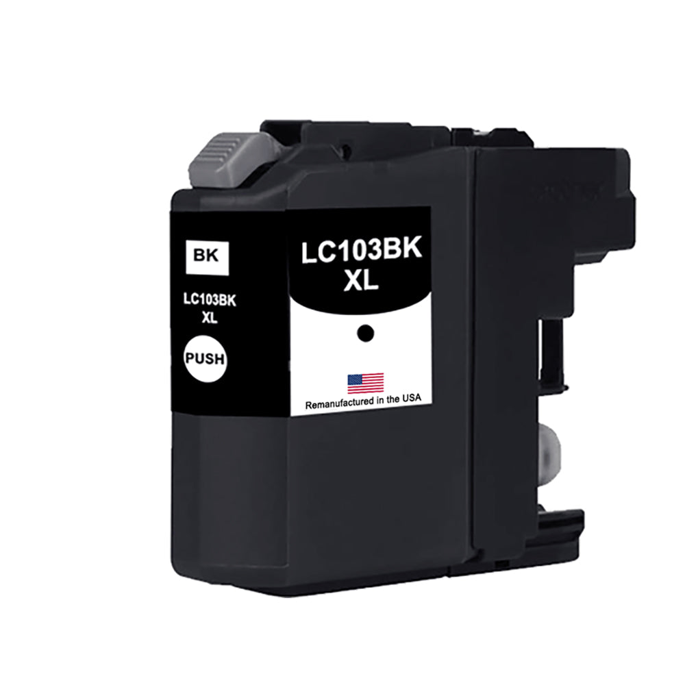 JIT Brand for Brother LC103BK XL High Yield Black Remanufactured in the USA Ink Cartridge