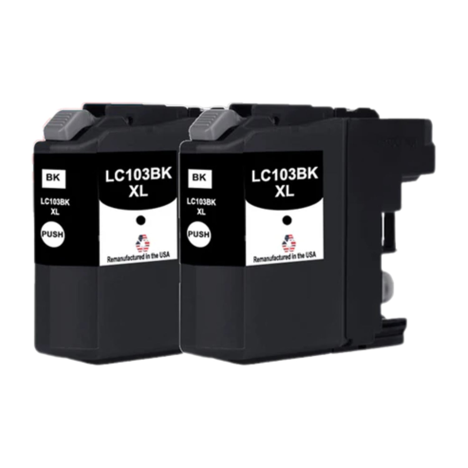 JIT Brand for Brother LC103BK XL High Yield Black Twin Pack Remanufactured in the USA Ink Cartridge