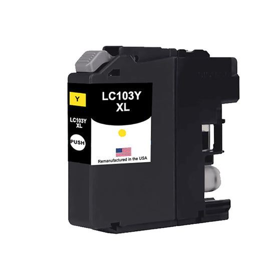 JIT Brand for Brother LC103Y XL High Yield Yellow Remanufactured in the USA Ink Cartridge