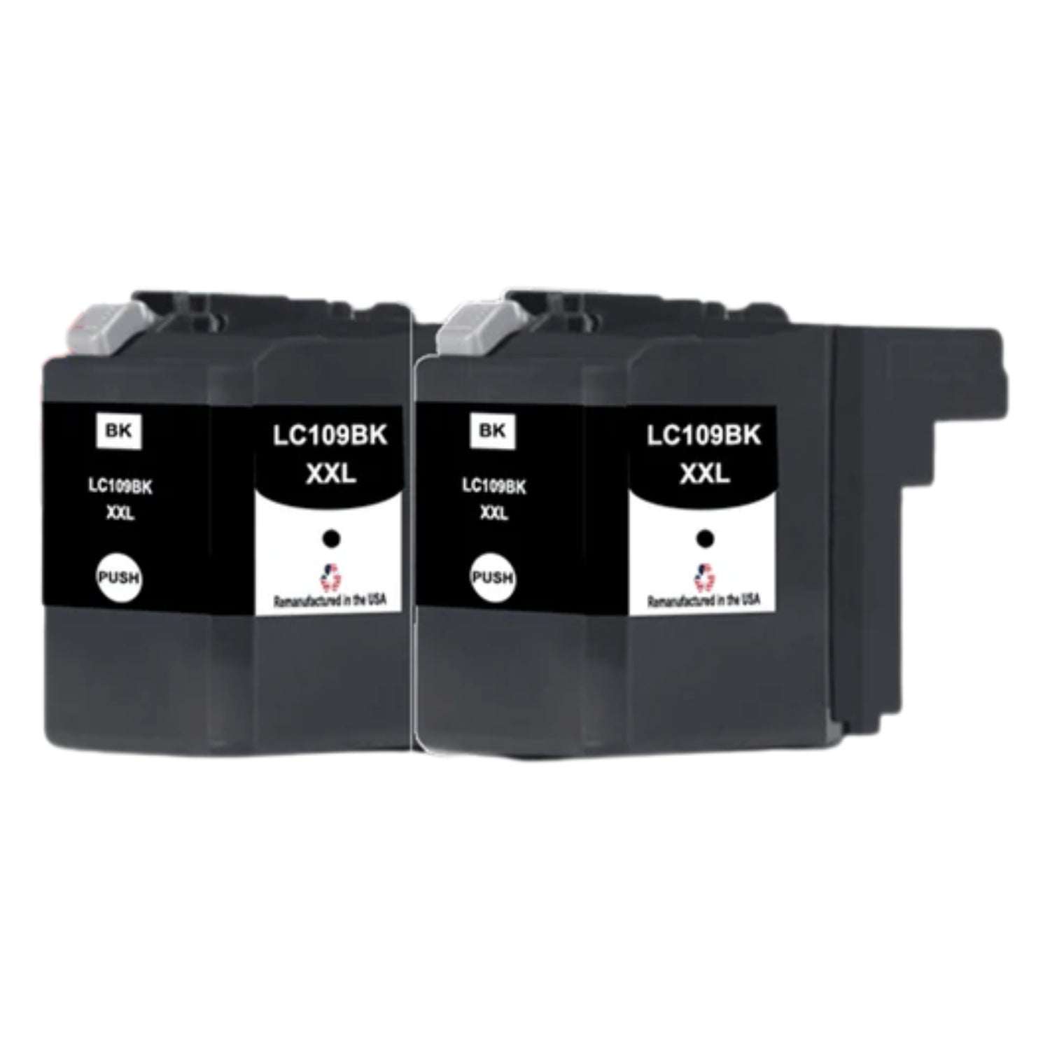 JIT Brand for Brother LC109BK XXL Super High Yield Black Twin Pack Remanufactured in the USA Ink Cartridges