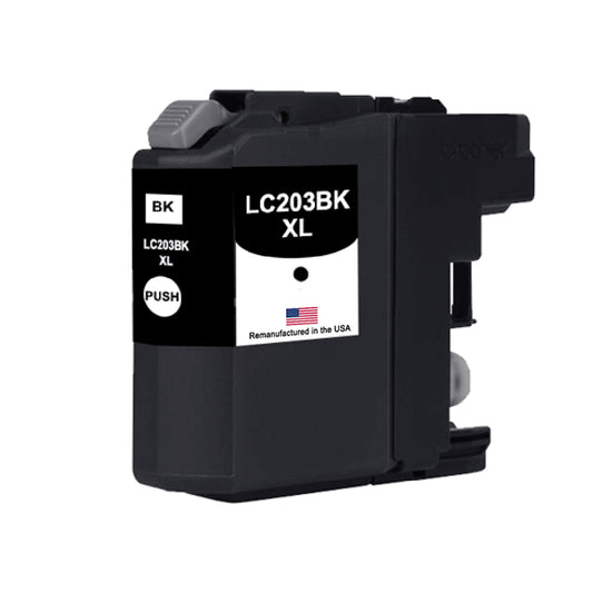 JIT Brand for Brother LC203BK XL High Yield Black Remanufactured in the USA Ink Cartridge