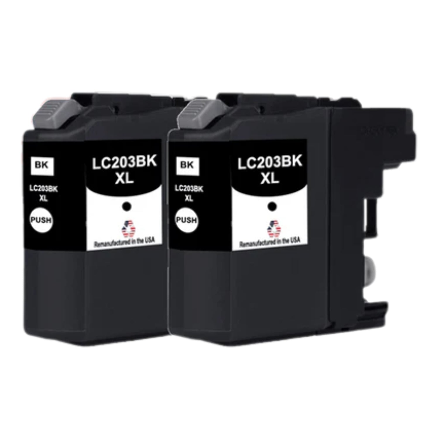 JIT Brand for Brother LC203BK XL High Yield Black Twin Pack Remanufactured in the USA Ink Cartridge