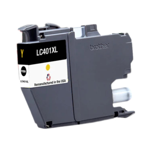JIT Brand for Brother LC401XL Yellow High Yield Remanufactured in USA Inkjet Cartridge