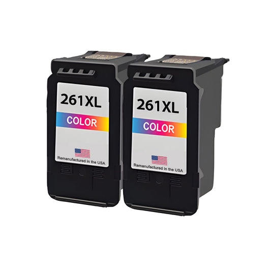 JIT Brand for Canon CL-261XL 261 XL Color Remanufactured in the USA Ink Cartridges Twin Pack