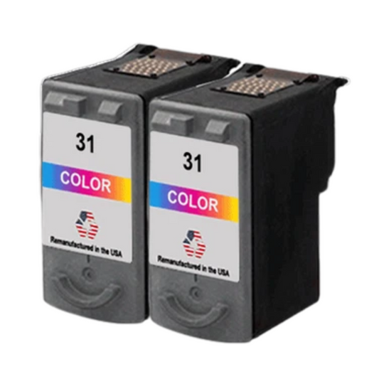 JIT Brand for Canon CL-31 Color Twin Pack Remanufactured in the USA Ink Cartridges