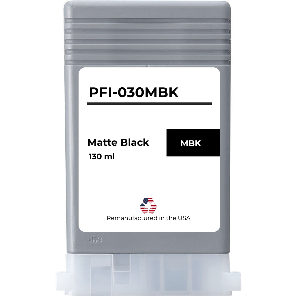 JIT Brand for Canon PFI-030 130mL Matte Black Remanufactured in the USA Ink Cartridges, 3488C001