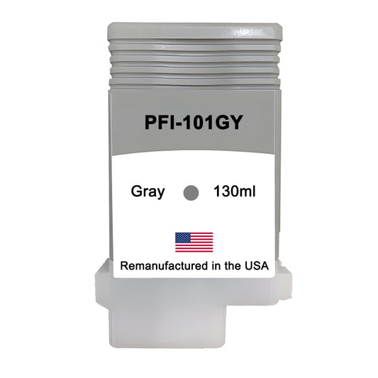 JIT Brand for Canon PFI-101 130mL Gray Remanufactured in the USA Ink Cartridge