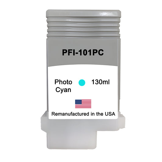 JIT Brand for Canon PFI-101 130mL Photo Cyan Remanufactured in the USA Ink Cartridge